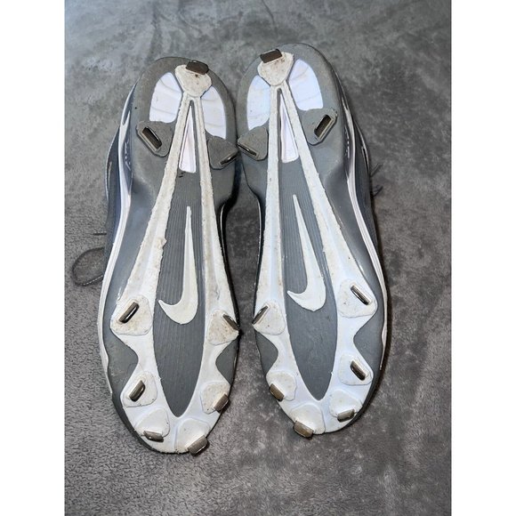 NIKE Swingman MVP 2 Mid Metal Baseball Cleats Gray/White 616258-011 Size 12 - Picture 8 of 12